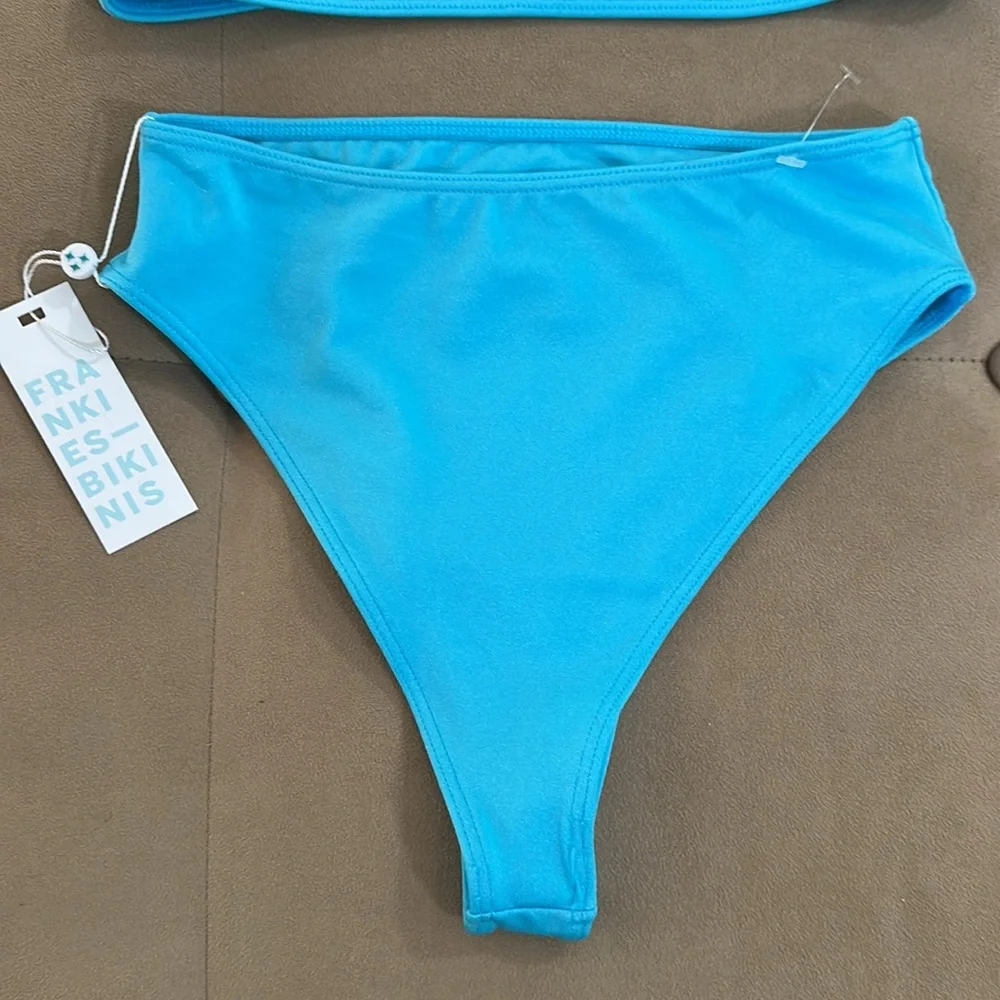 FRANKIES BIKINIS swim suit set Barb Shine twist top & Anne Shine Bottom M&SM